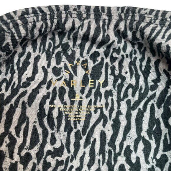 Varley Century Leggings 2.0 25" in Textured Grain Print Grey Black Small - Picture 4 of 6